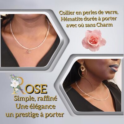 Collier perles de verre élégance raffinement